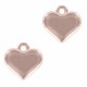 Metal charm Heart 12x11mm Rose gold